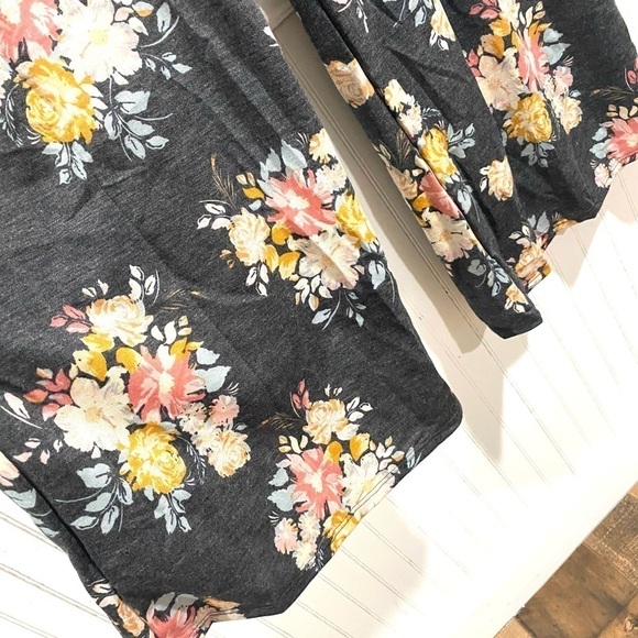 Sadie‎ & Sage pants loungewear floral soft drawstring wide leg - Picture 8 of 9